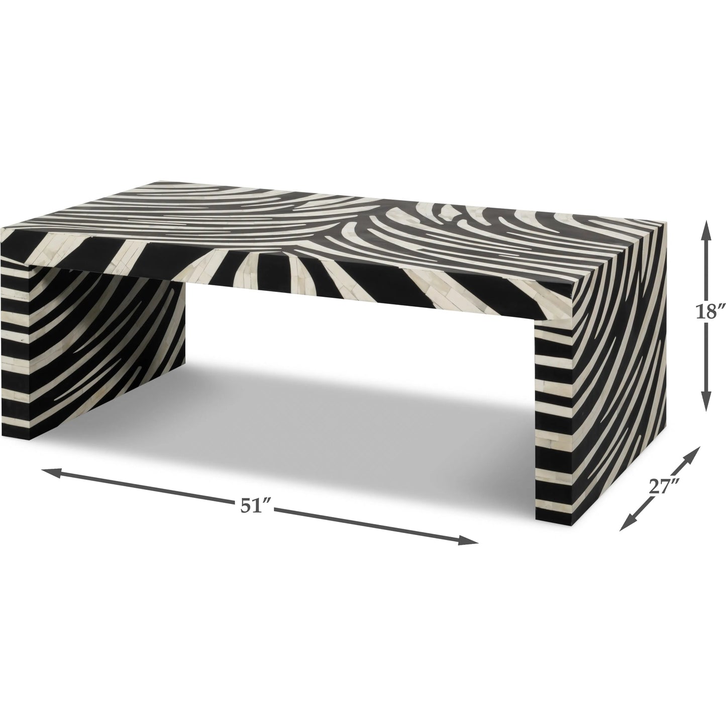 011 SI-2635430 | Unknown | Meridian Bone Inlay Cocktail Table by Sarreid Ltd. in mango wood. Made from unique in a unique style.