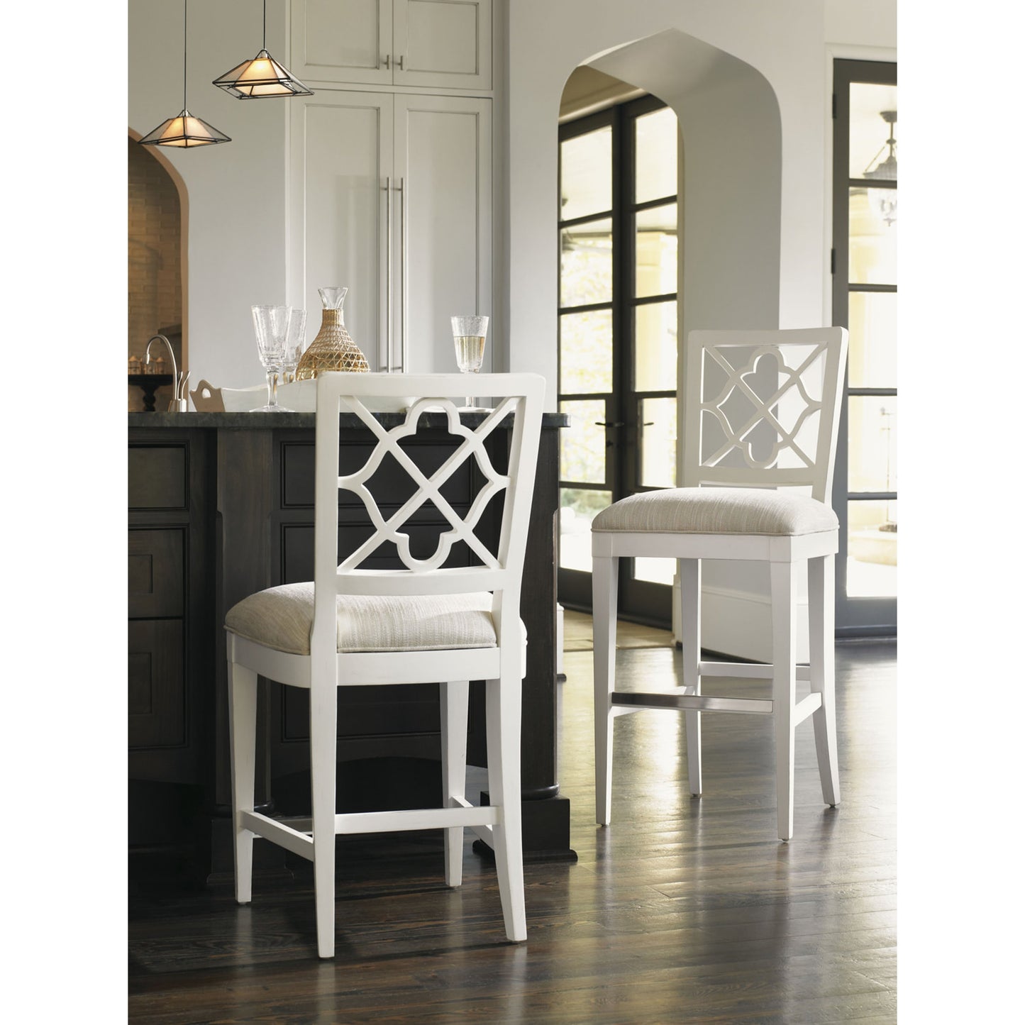 003 SR-836296 | Lifestyle | Newstead Bar Stool by Tommy Bahama Home in somers isle. Made from unique in a transitional style.