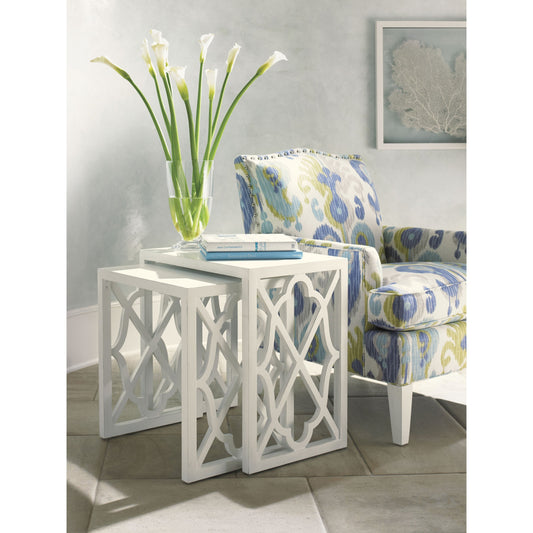 Stovell Ferry Nesting Tables by Tommy Bahama Home in white. Made from unique in a transitional style.