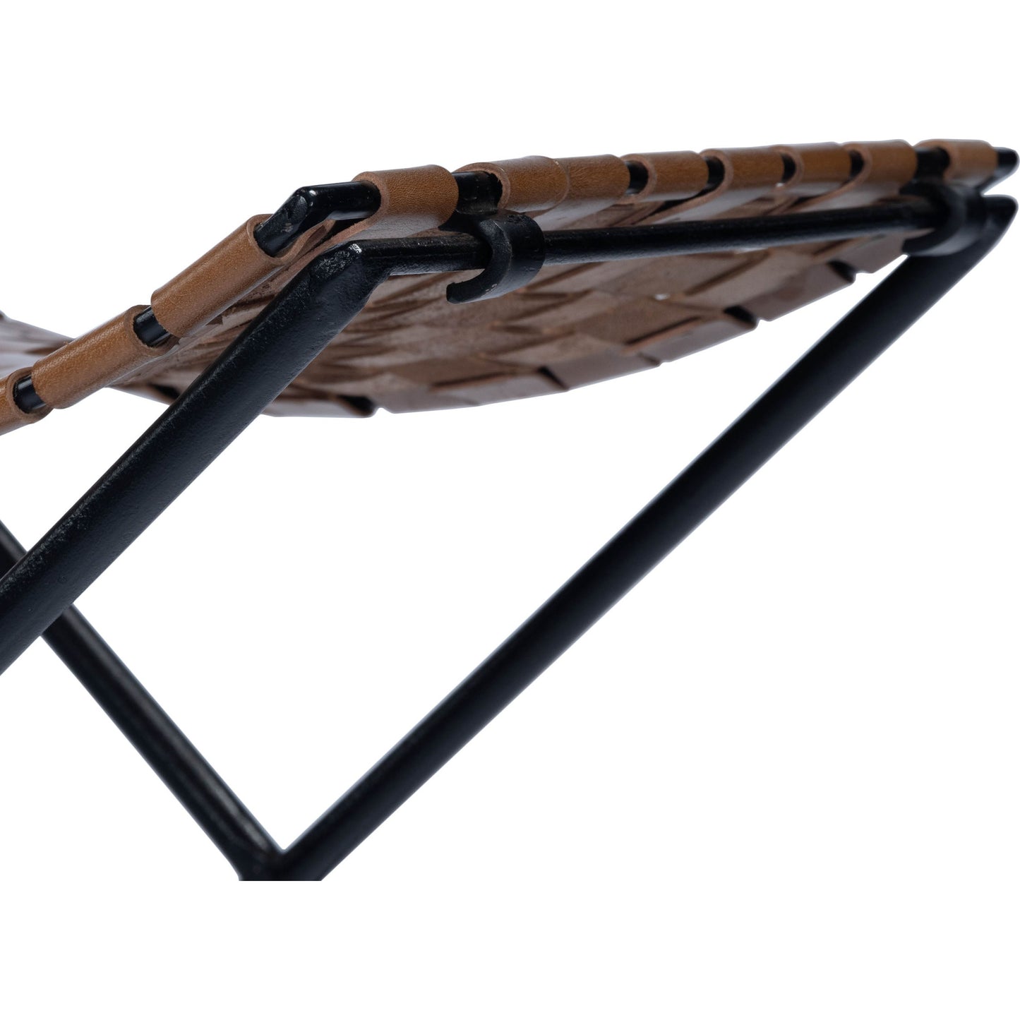 007 SR-770470 | Additional Silo | Karma Stool by Butler Specialty Company in medium brown and brown leather. Made from iron, real leather, steel metal nail heads in a rustic style.
