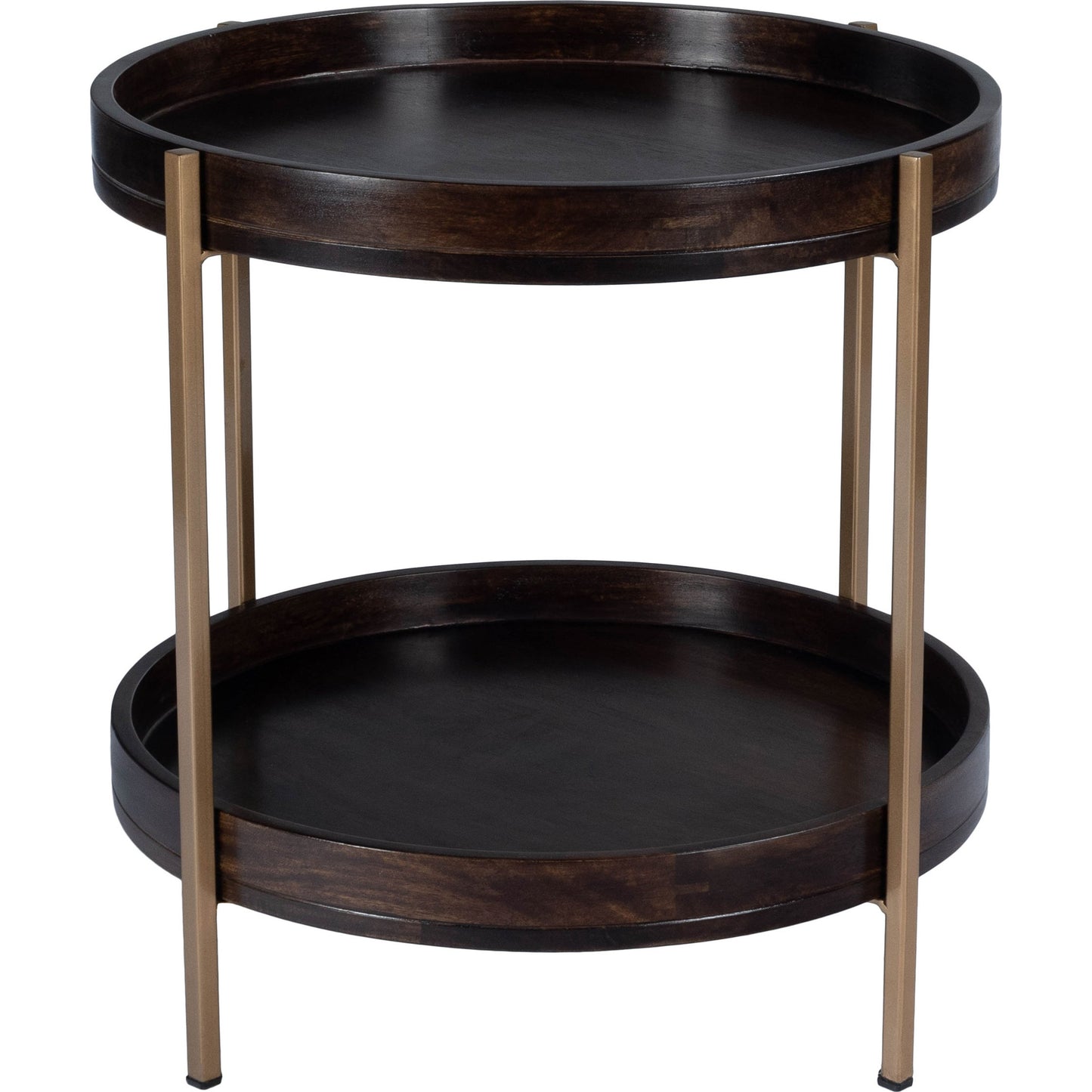 004 SR-770449 | Additional Silo | Damirra Accent Table by Butler Specialty Company in dark brown and butler loft. Made from mango wood, iron in a rustic style.