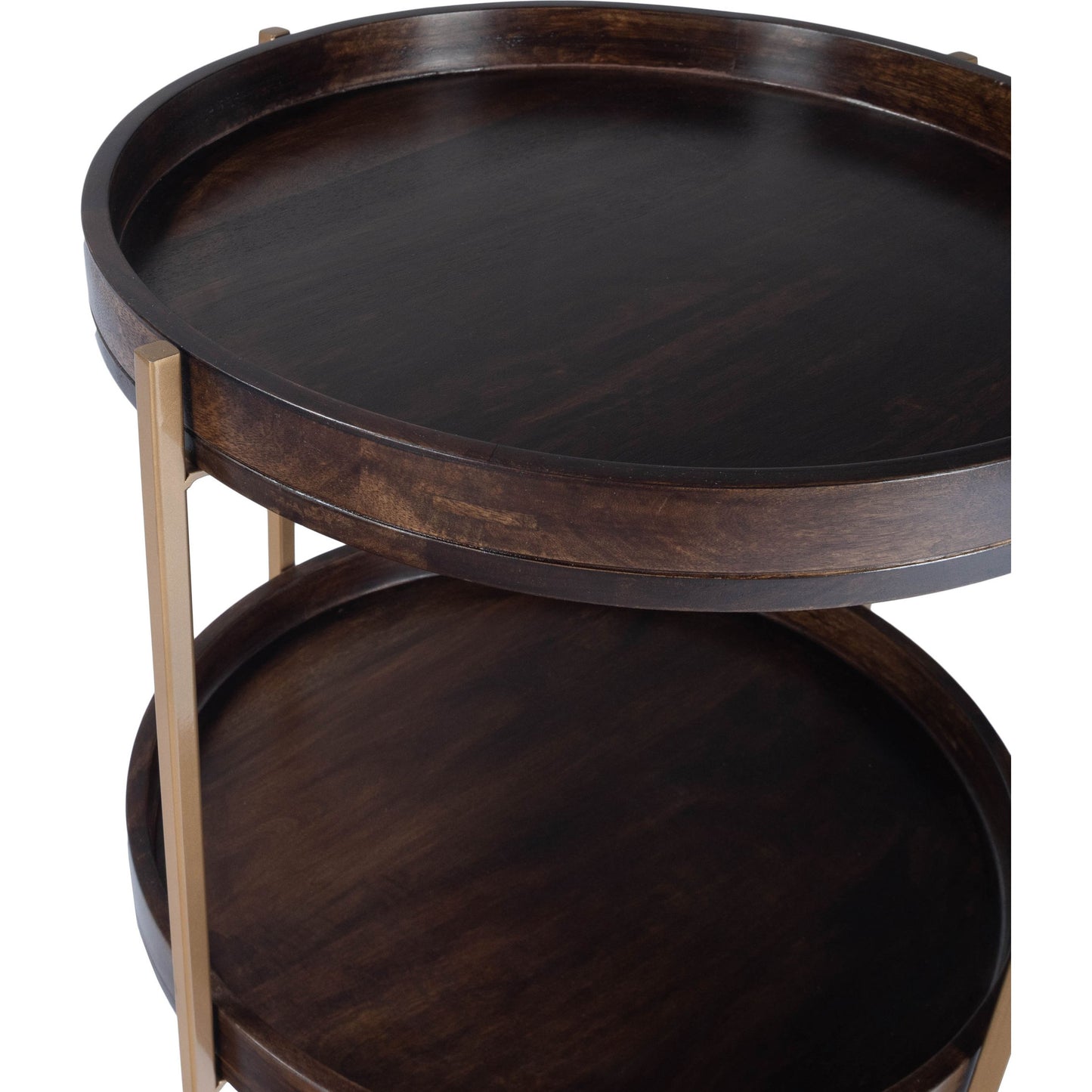 002 SR-770449 | Additional Silo | Damirra Accent Table by Butler Specialty Company in dark brown and butler loft. Made from mango wood, iron in a rustic style.