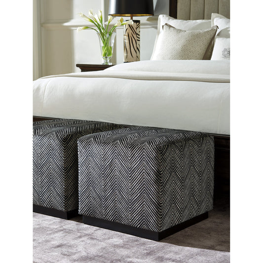 Colby Ottoman Onyx by Barclay Butera in onyx. Made from unique in a eclectic & global style.