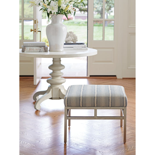 Lucca Metal Ottoman by Barclay Butera. Made from unique in a coastal style.