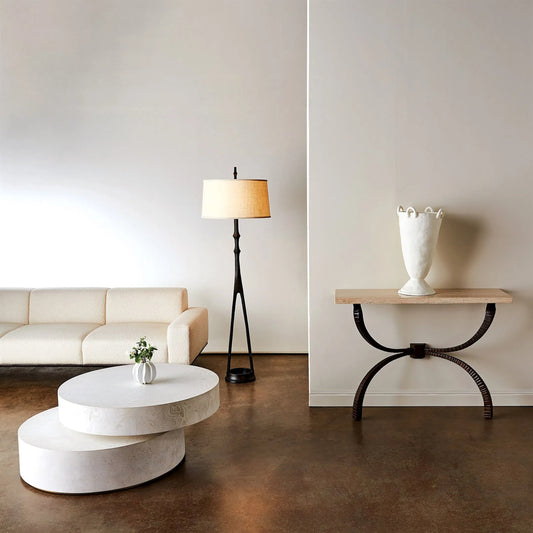 Compass Floor Lamp by Global Views in antique bronze. Made from aluminum, iron, brass, stainless steel in a eclectic & global style.