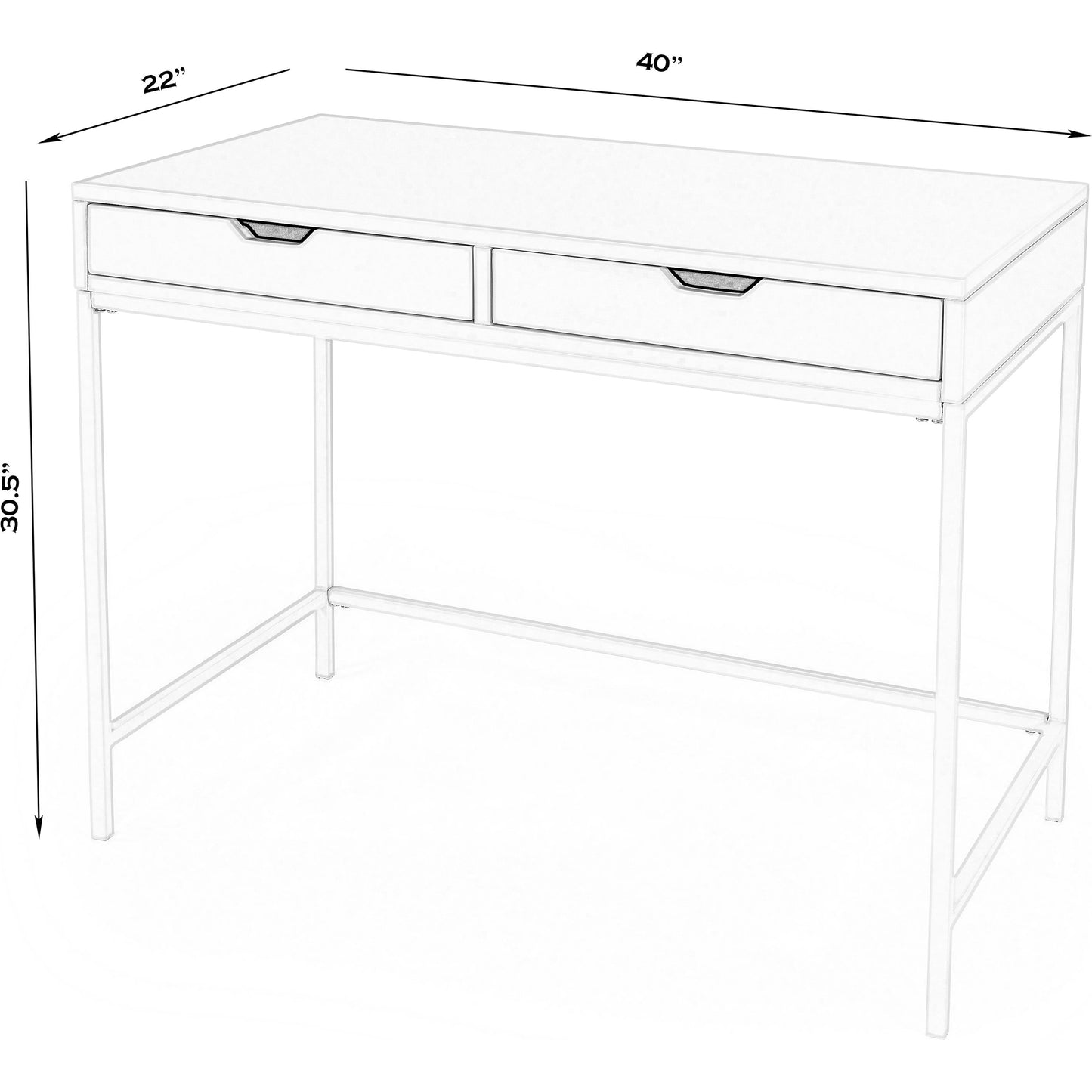 011 SI-1822241 | Additional Silo | Belka Desk by Butler Specialty Company. Made from rubberwood, mahogany wood, iron in a modern style.