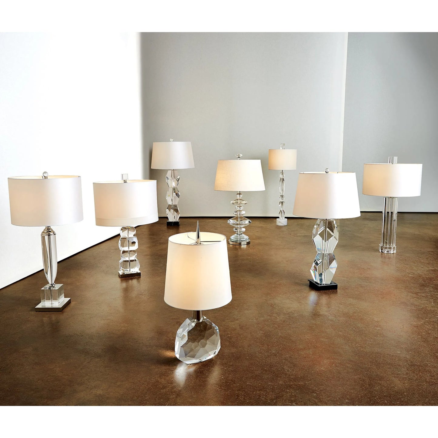 001 SR-890593 | Additional Silo | Facet Double Block Lamp by Global Views in double. Made from crystal, marble in a transitional style.