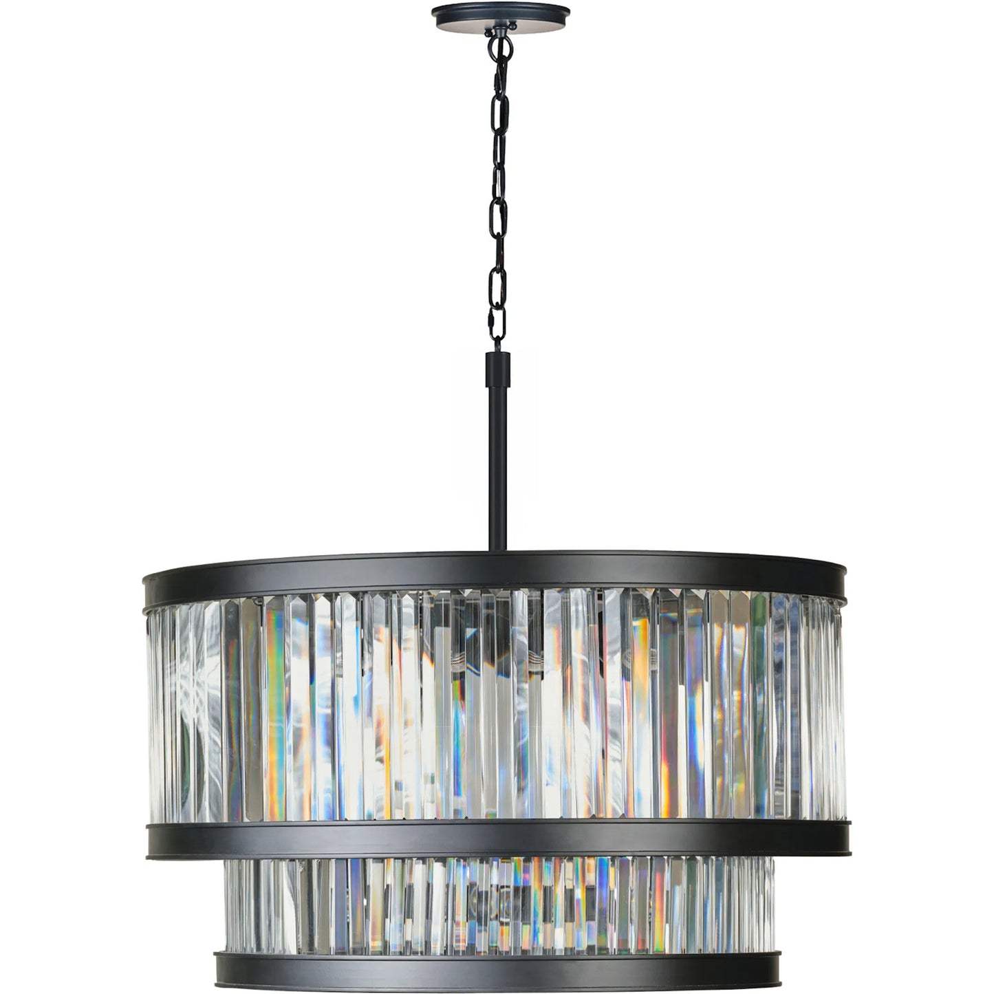 000 SI-2445091 | Primary Silo | Double Take 2-Tier Pendant by Varaluz in heritage black. Made from unique in a modern style.