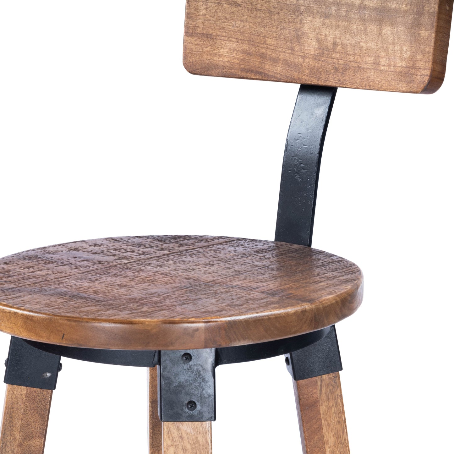 009 SR-789719 | Additional Silo | Masterson Bar Stool by Butler Specialty Company in natural wood and industrial chic. Made from mango wood, iron: black metal finish, seat height 37" h in a rustic style.