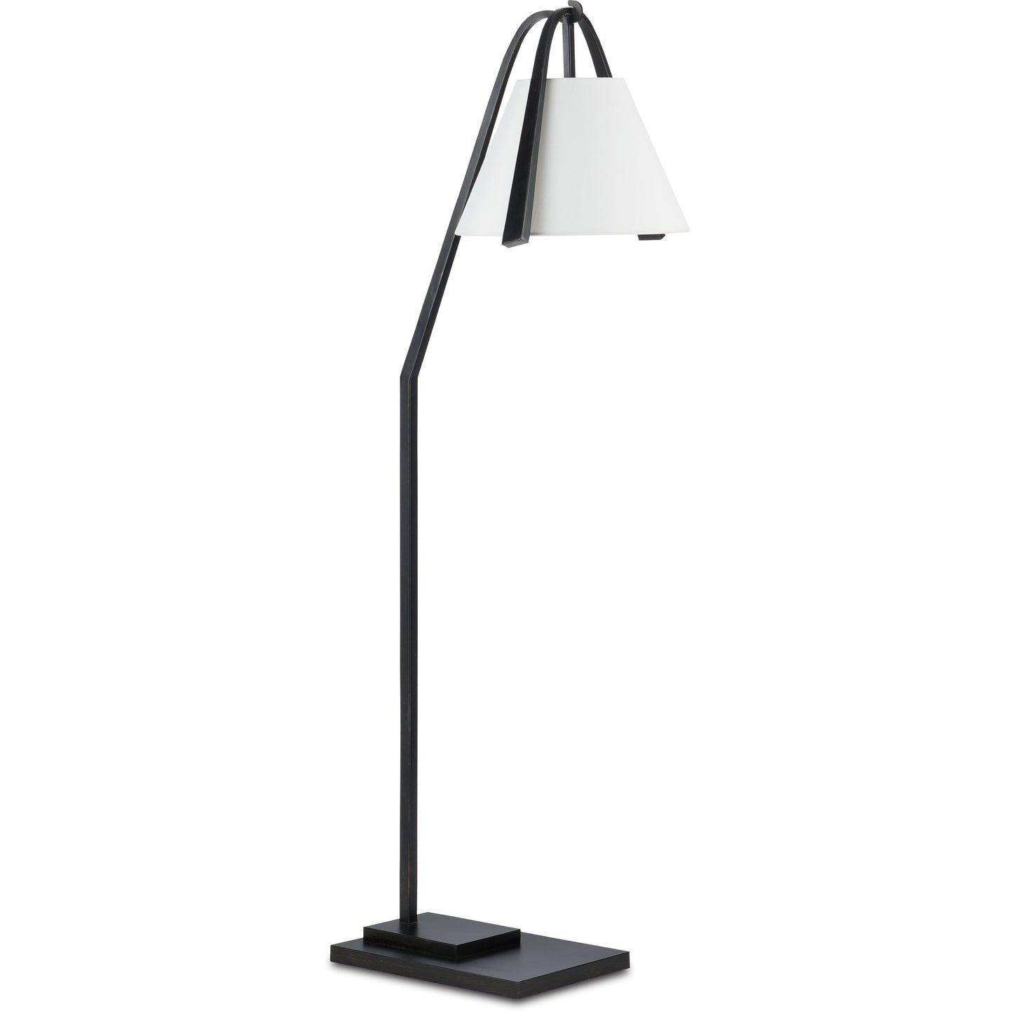 006 SI-1923912 | Additional Silo | Frey Floor Lamp by Currey and Company in satin black, brushed brown. Made from metal in a modern style.