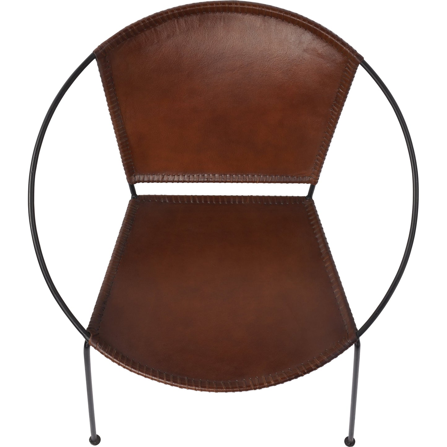 002 SR-868032 | Additional Silo | Milo Accent Chair by Butler Specialty Company in brown and brown leather. Made from leather goat, iron frame, urethane foam in a modern style.