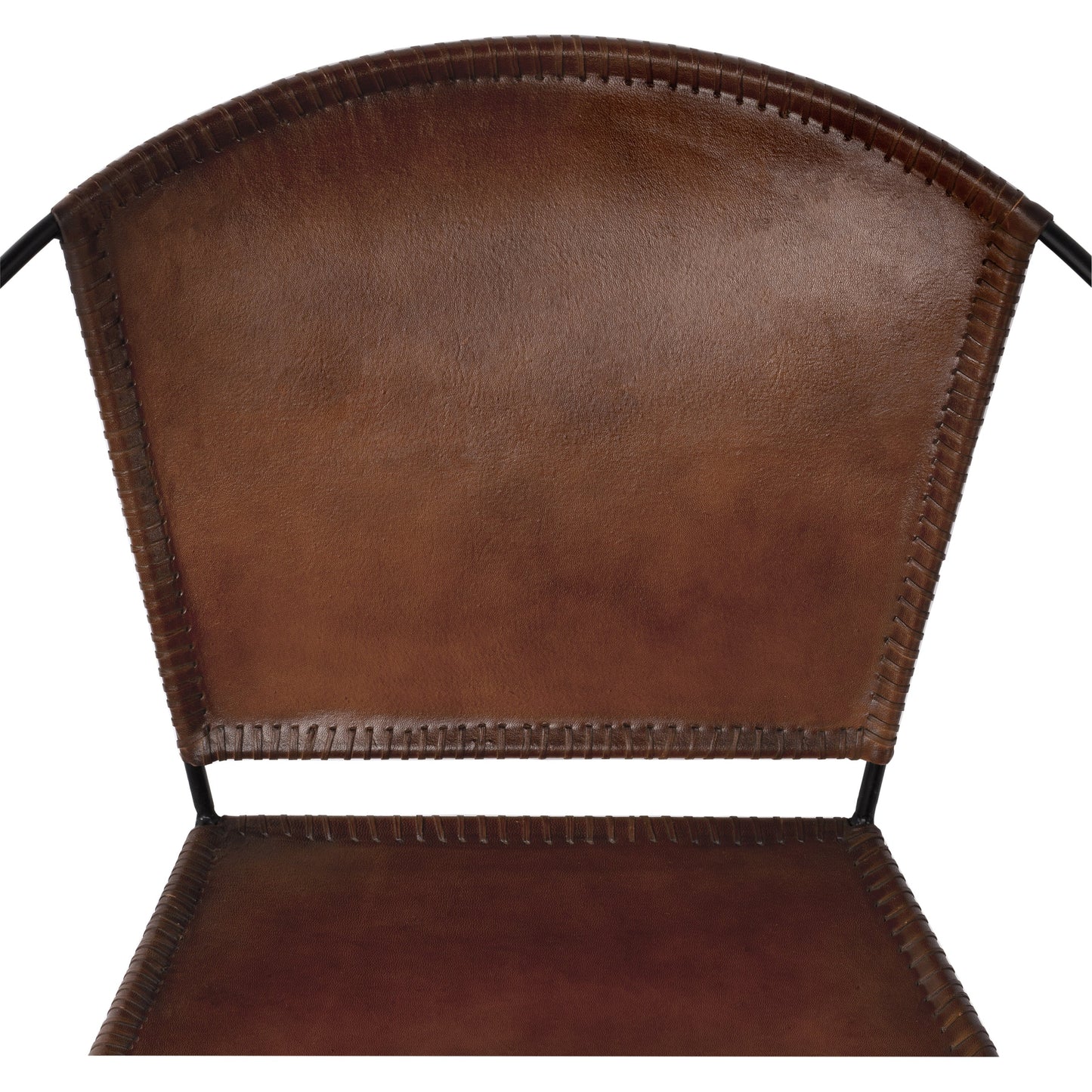 006 SR-868032 | Additional Silo | Milo Accent Chair by Butler Specialty Company in brown and brown leather. Made from leather goat, iron frame, urethane foam in a modern style.