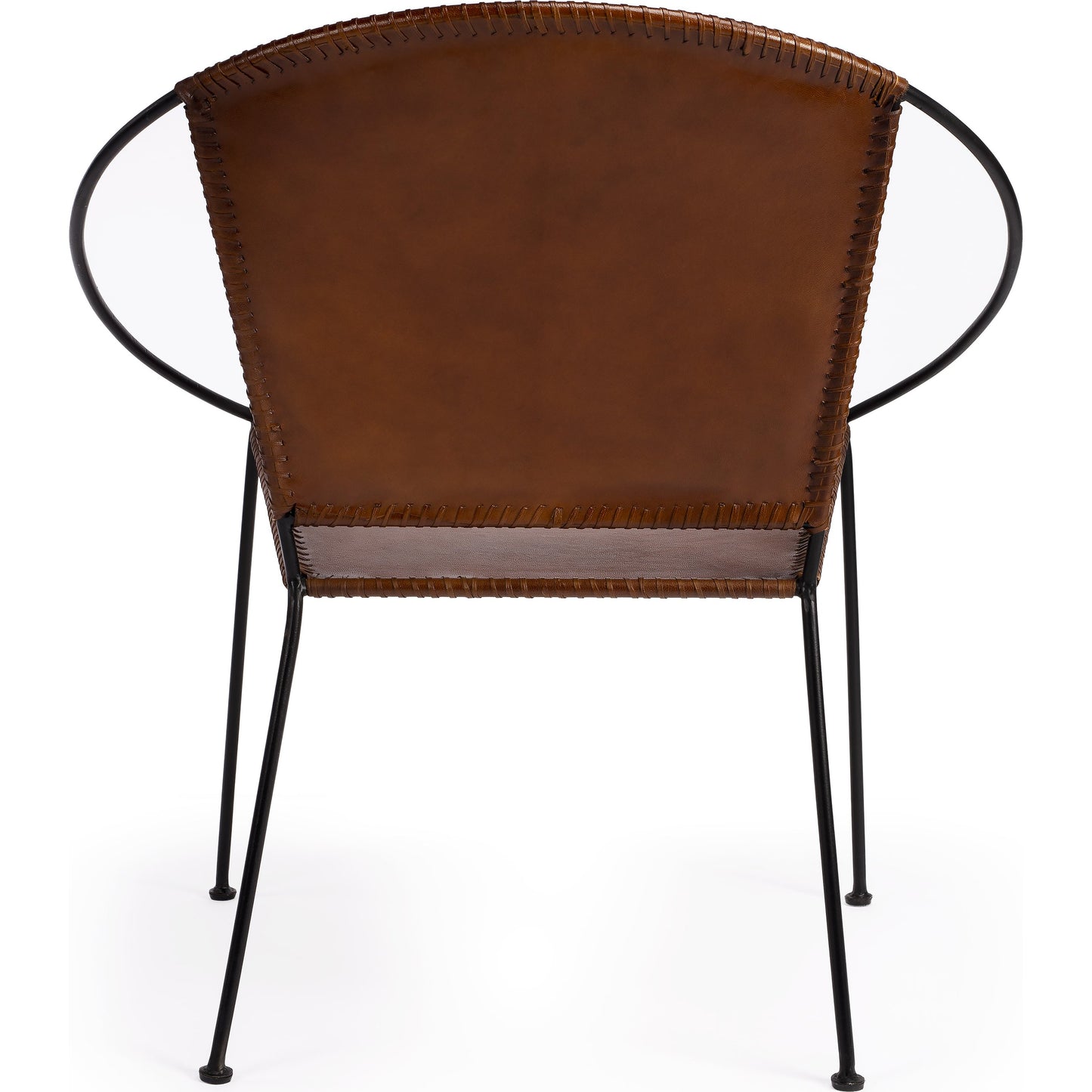 003 SR-868032 | Additional Silo | Milo Accent Chair by Butler Specialty Company in brown and brown leather. Made from leather goat, iron frame, urethane foam in a modern style.
