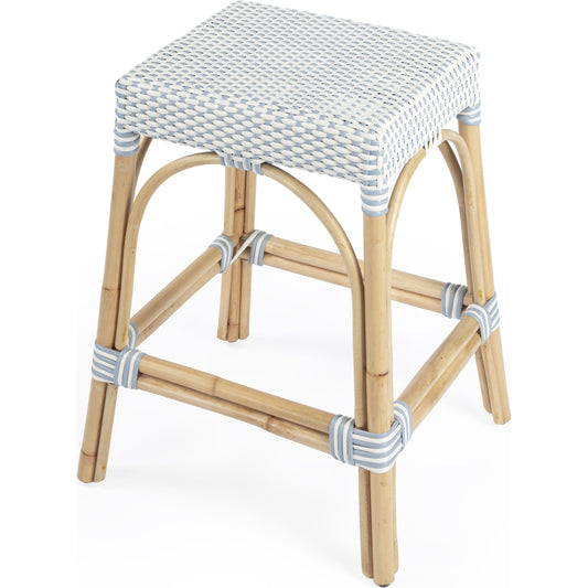 Robias Counter Stool by Butler Specialty Company. Made from rattan, polyurethane synthetic rattan in a coastal style.
