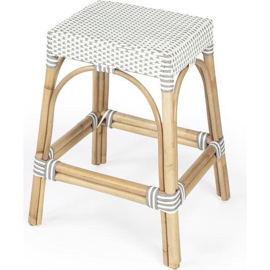 Robias Counter Stool by Butler Specialty Company. Made from rattan, polyurethane synthetic rattan in a coastal style.