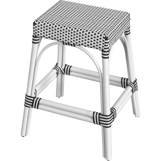 Robias Counter Stool by Butler Specialty Company. Made from rattan, polyurethane synthetic rattan in a coastal style.