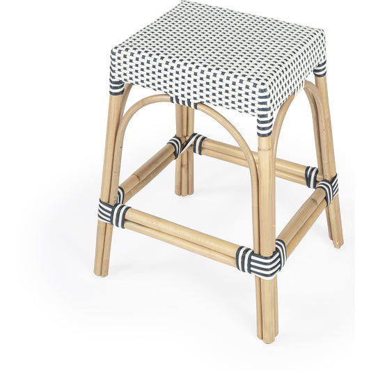 Robias Counter Stool by Butler Specialty Company. Made from rattan, polyurethane synthetic rattan in a coastal style.