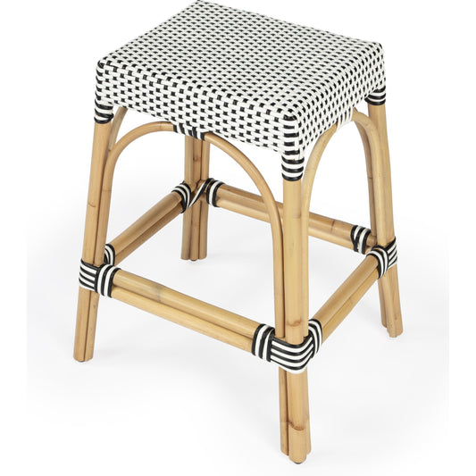 Robias Counter Stool by Butler Specialty Company. Made from rattan, polyurethane synthetic rattan in a coastal style.