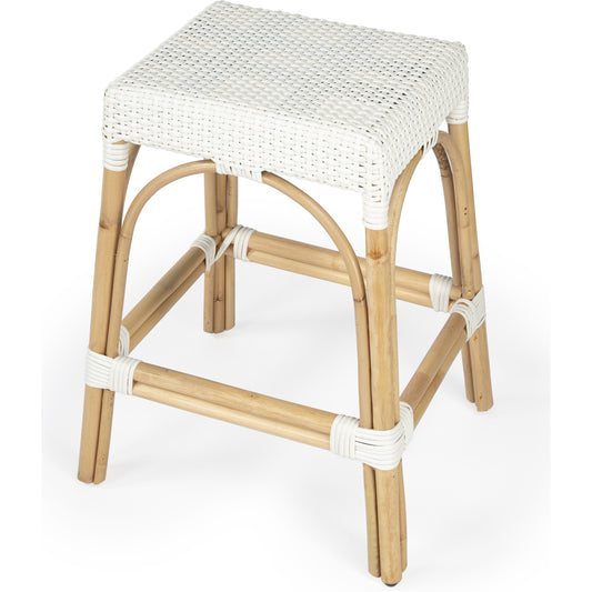 Robias Counter Stool by Butler Specialty Company. Made from rattan, polyurethane synthetic rattan in a coastal style.