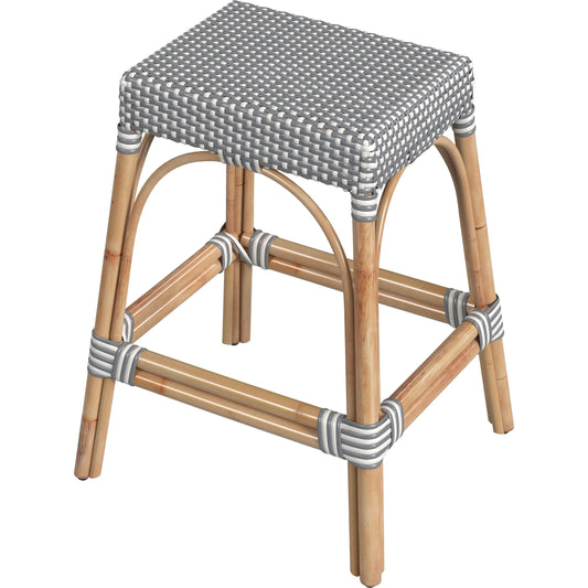 Robias Counter Stool by Butler Specialty Company. Made from rattan, polyurethane synthetic rattan in a coastal style.