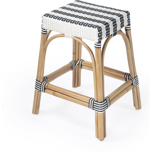 Robias Counter Stool by Butler Specialty Company. Made from rattan, polyurethane synthetic rattan in a coastal style.