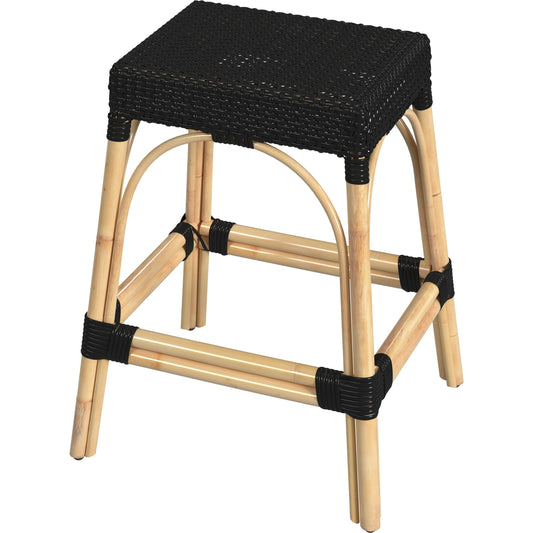 Robias Counter Stool by Butler Specialty Company. Made from rattan, polyurethane synthetic rattan in a coastal style.