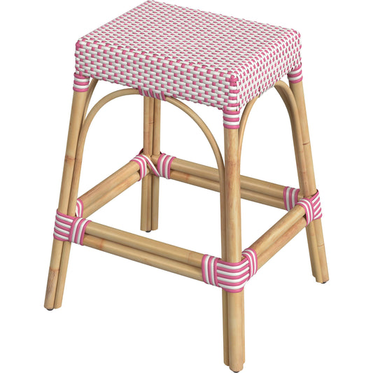 Robias Counter Stool by Butler Specialty Company. Made from rattan, polyurethane synthetic rattan in a coastal style.