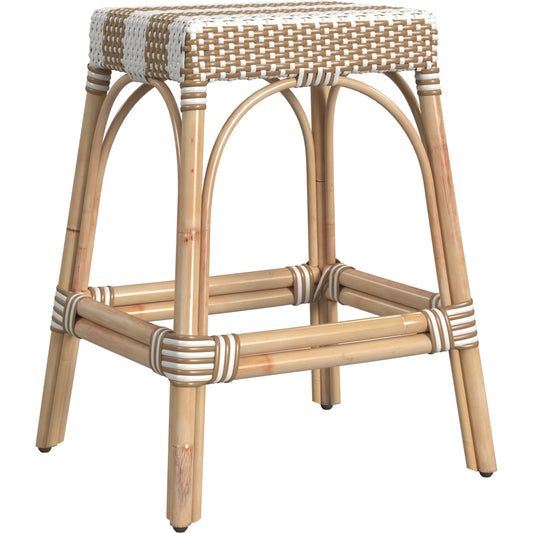 Robias Counter Stool by Butler Specialty Company. Made from rattan, polyurethane synthetic rattan in a coastal style.