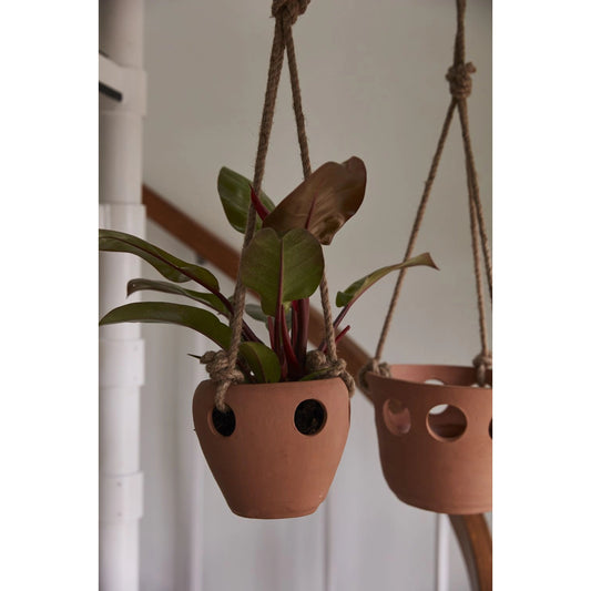 Serralles Hanging Pot by Accent Decor in terracotta. Made from ceramic in a cottage & farmhouse style.