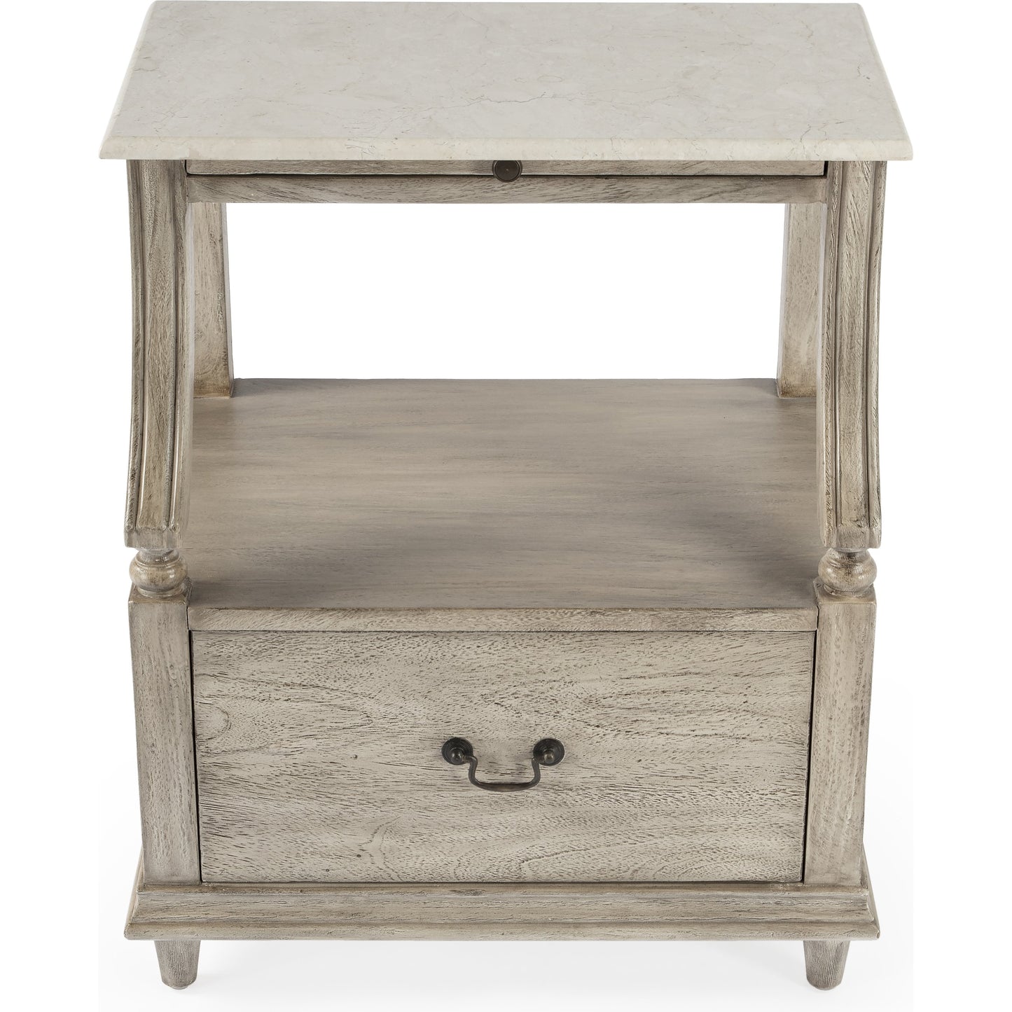 014 SR-910323 | Additional Silo | Danielle Nightstand by Butler Specialty Company. Made from marble, mahogany wood, mdf, mahogany veneer in a traditional style.