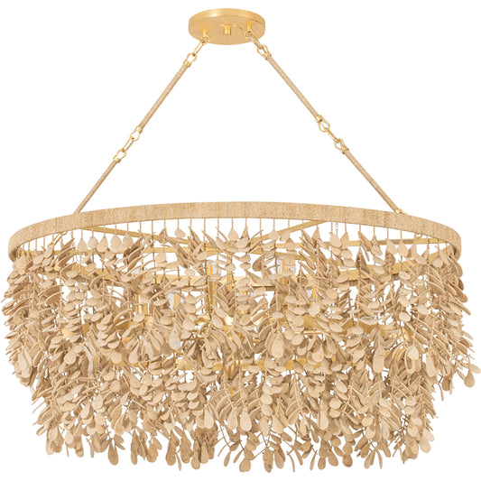 001 SI-2472560 | Primary Silo | Naxos Linear by Corbett in vintage gold leaf. Made from unique in a modern style.