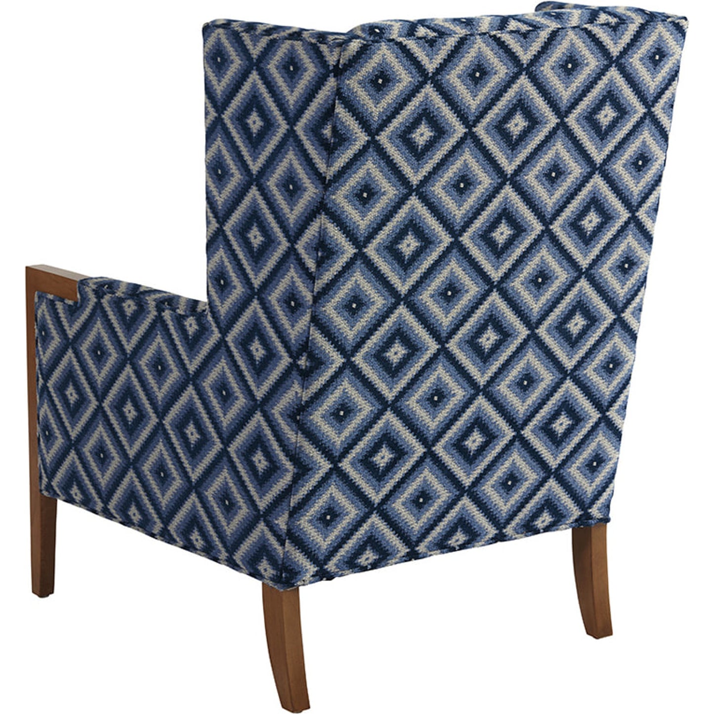 002 SR-835027 | Additional Silo | Stratton Wing Chair by Lexington in blue diamond. Made from unique in a coastal style.