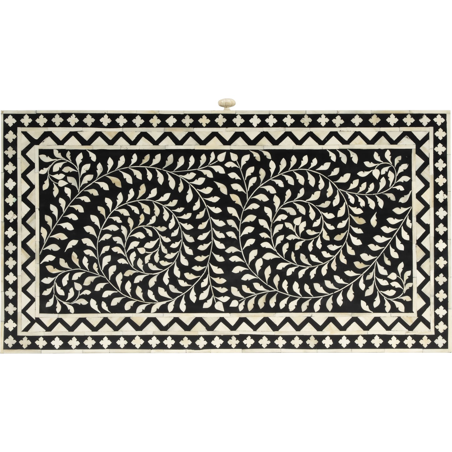 007 SR-910333 | Additional Silo | Perilla Writing Desk by Butler Specialty Company in black and white,gold and black bone. Made from bone inlay, mdf, resin, iron, mango wood in a eclectic & global style.