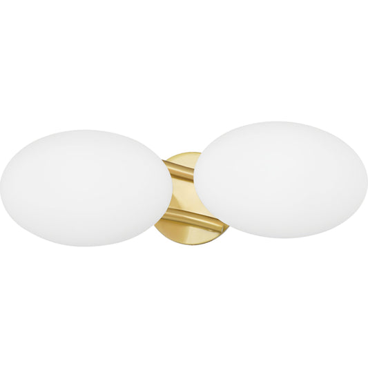 Wagner Vanity Light by Hudson Valley. Made from brass in a modern style.