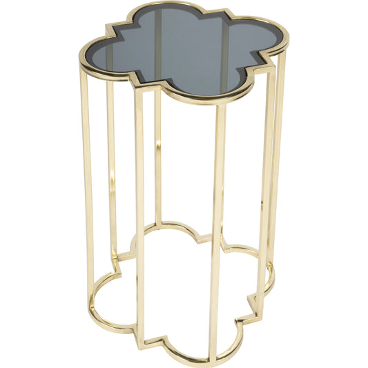 001 SR-910309 | Primary Silo | Auroria Accent Table by Butler Specialty Company in black,gold and antique gold. Made from stainless steel, black glass in a transitional style.