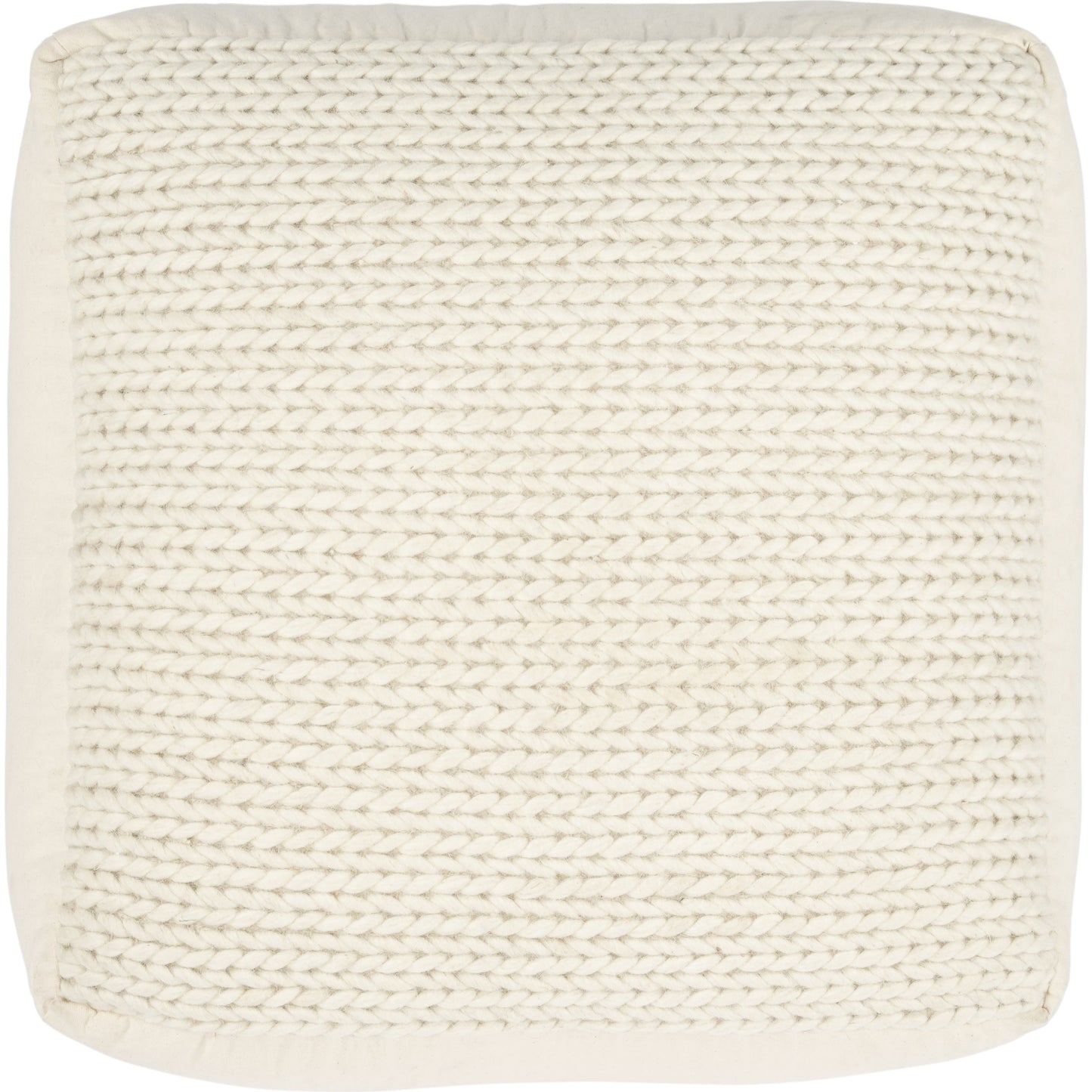 003 SR-910327 | Additional Silo | Fernandos Pouffe by Butler Specialty Company in cream,ivory and beige diamond. Made from cotton, wool, thermocol beans in a modern style.