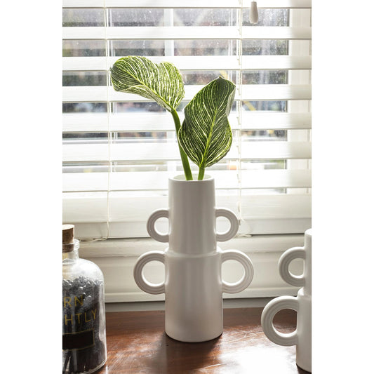 Slateford Budvase by Accent Decor in white. Made from ceramic in a modern style.