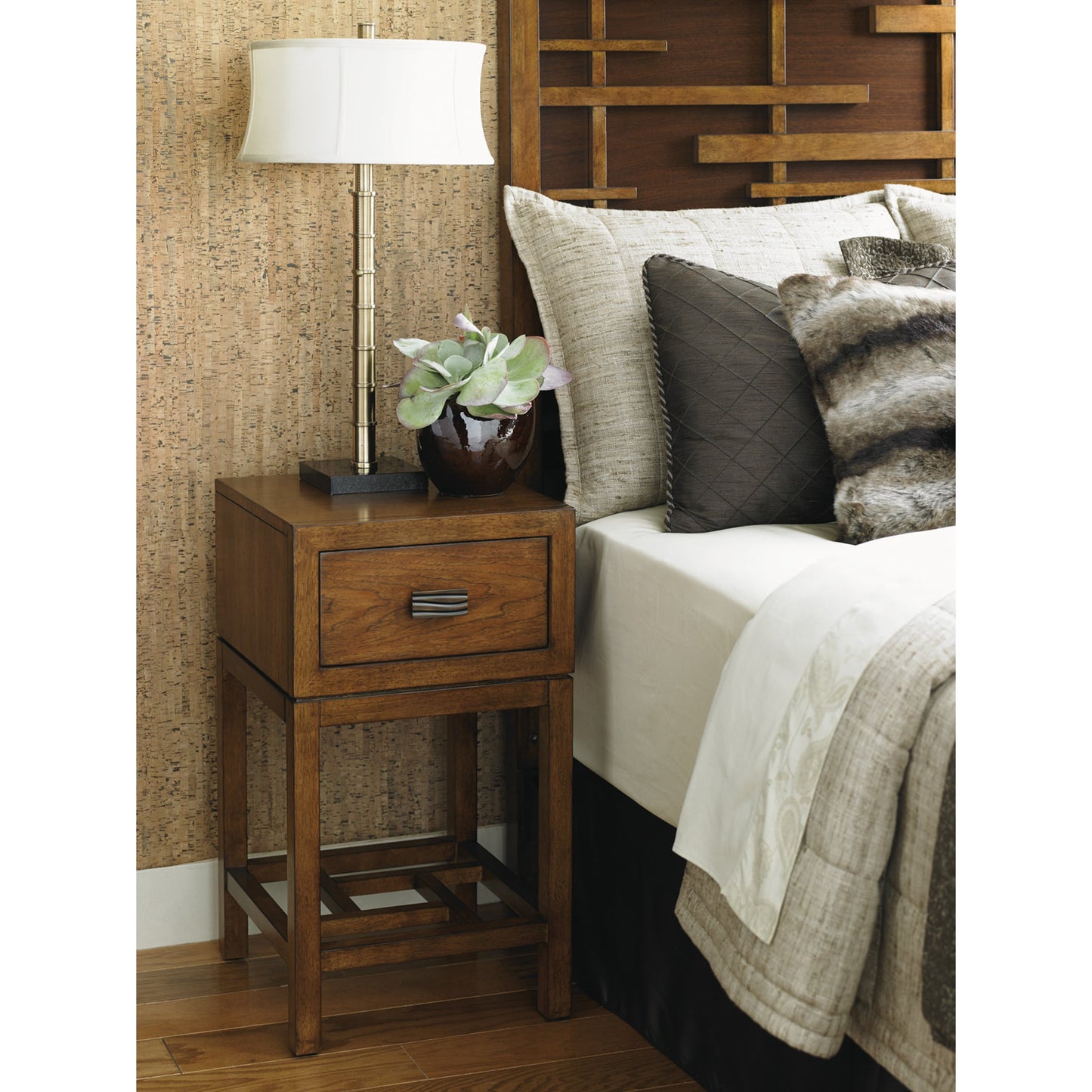 002 SR-836134 | Lifestyle | Hana Night Table by Tommy Bahama Home. Made from unique in a transitional style.