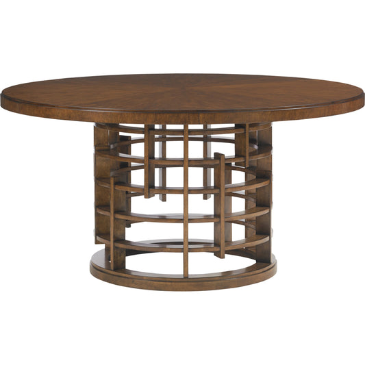 001 SR-836270 | Primary Silo | Meridien Round Dining Table with Wooden Top by Tommy Bahama Home. Made from unique in a modern style.