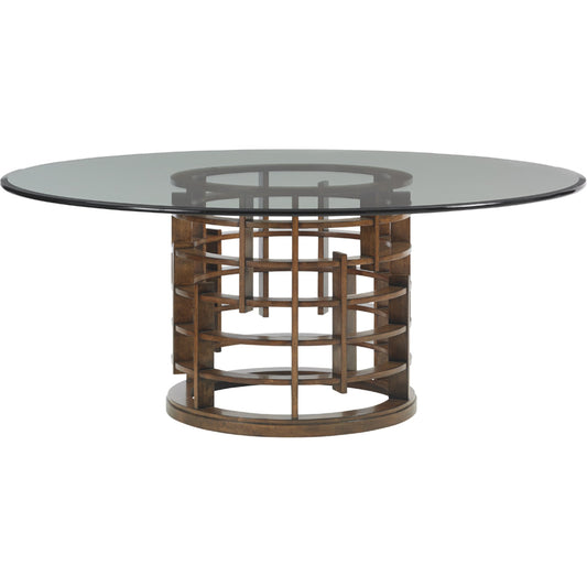 001 SR-836268,SR-836269 | Primary Silo | Meridien Round Dining Table by Tommy Bahama Home. Made from unique in a modern style.