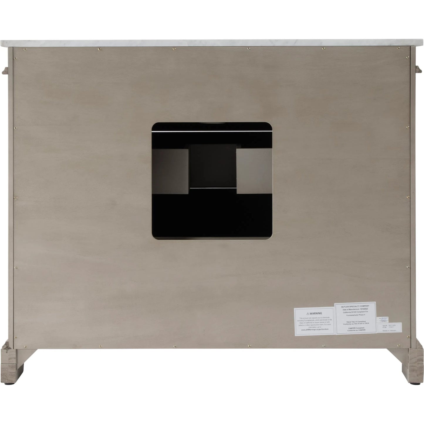 005 SI-2324930 | Additional Silo | Rochelle 42" Single Sink Bathroom Vanity Set by Butler Specialty Company in gray. Made from acacia, mdf, acacia veneer, ceramic sink, carrara marble in a unique style.