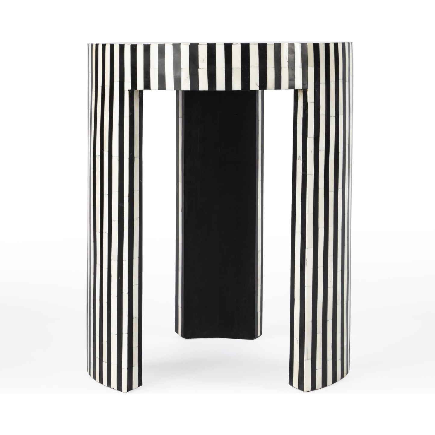 003 SI-1822348 | Additional Silo | Rimma Side Table by Butler Specialty Company in black and white and grey. Made from bone, resin, mdf in a eclectic & global style.
