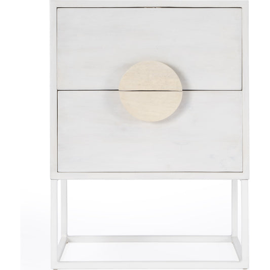 Lennasa Nightstand by Butler Specialty Company in white. Made from mando wood, mdf, iron in a modern style.