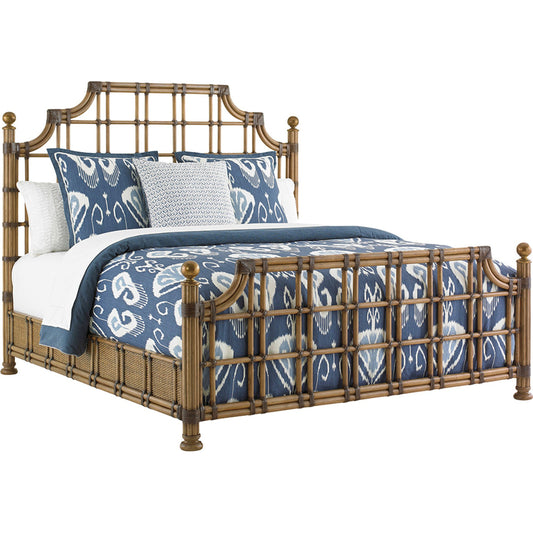 St. Kitts Rattan Bed by Tommy Bahama Home. Made from unique in a coastal style.
