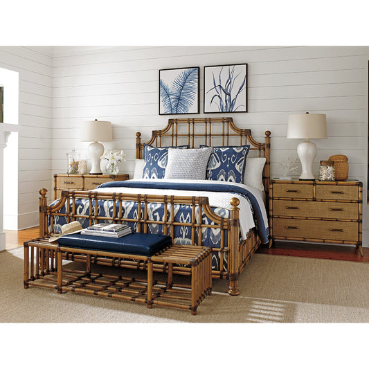 St. Kitts Rattan Bed by Tommy Bahama Home. Made from unique in a coastal style.