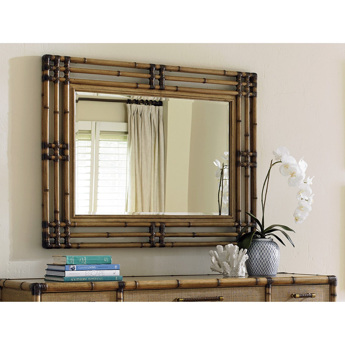 002 SR-836406 | Lifestyle | Savana Mirror by Tommy Bahama Home. Made from unique in a coastal style.
