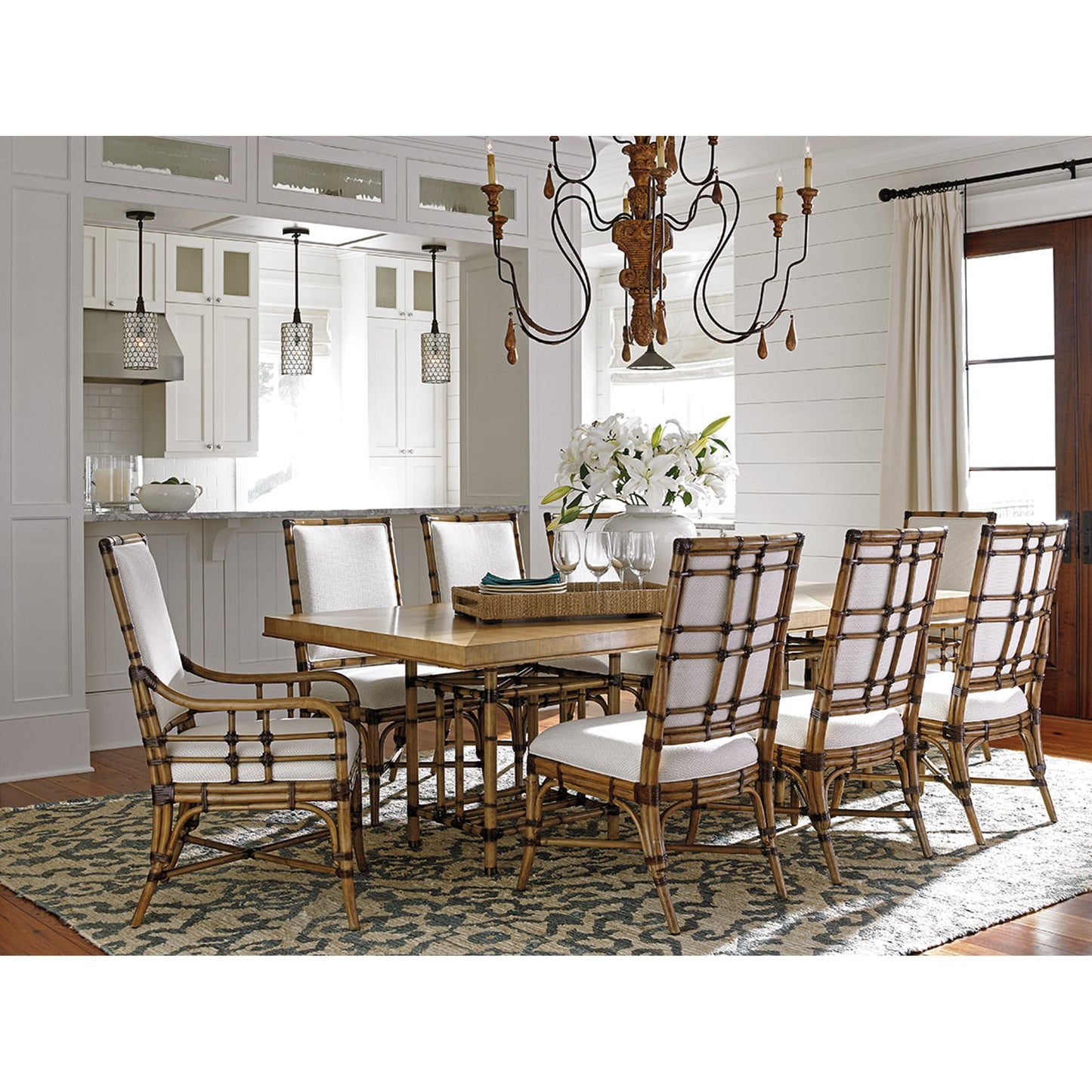 003 SR-836506 | Lifestyle | Summer Isle Upholstered Side Chair by Tommy Bahama Home. Made from unique in a coastal style.
