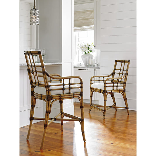Lands End Bar Stool by Tommy Bahama Home. Made from unique in a coastal style.