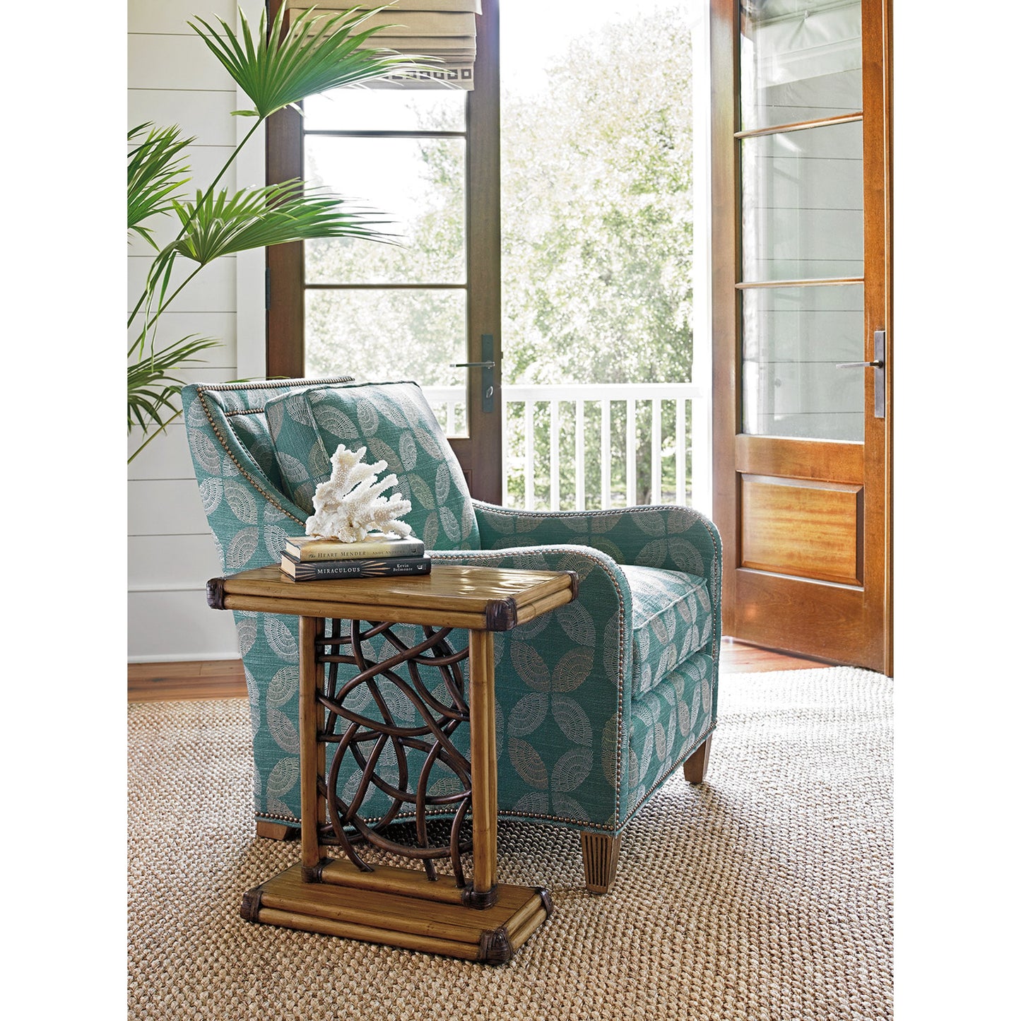 004 SR-835917 | Lifestyle | Angler Accent Table by Tommy Bahama Home. Made from unique in a eclectic & global style.