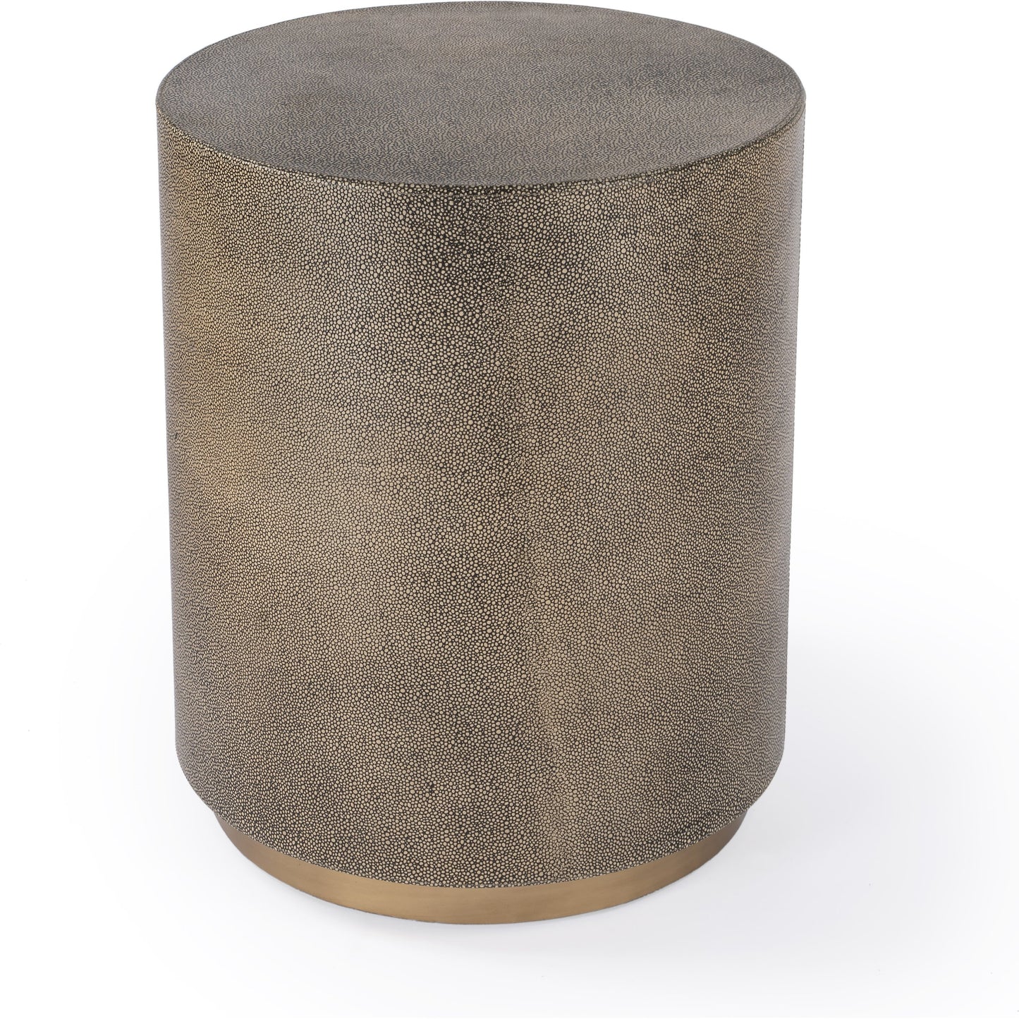 001 SI-1822346 | Additional Silo | Olenka Accent Table by Butler Specialty Company in gold and brass. Made from leather, mdf, steel in a modern style.